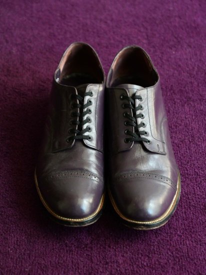 1980s Vintage STACY ADAMS Leather Shoes Purple