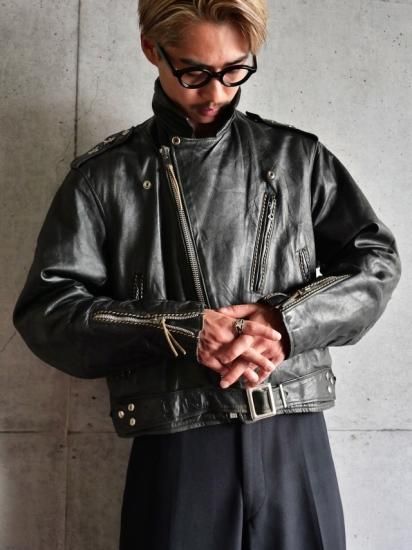 1950~60's Vintage HERCULES Leather Riders Jacket BLACK 1950~60's Vintage HERCULES Leather Riders Jacket BLACK