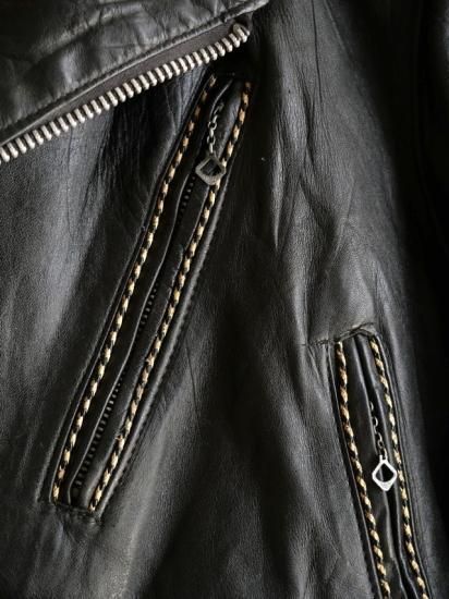 1950~60's Vintage HERCULES Leather Riders Jacket BLACK