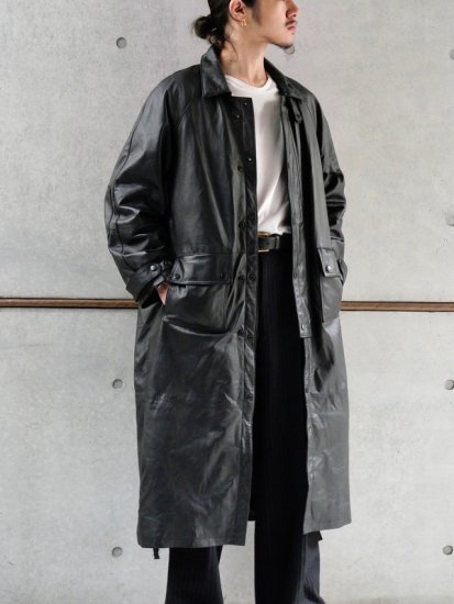 1990s Vintage Motorcycle Type Leather Coat