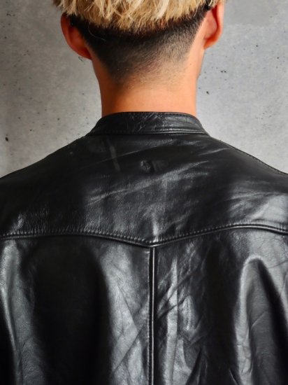 1960's Vintage BATES Leather Riders Jacket BLACK - Vintage & Archive
