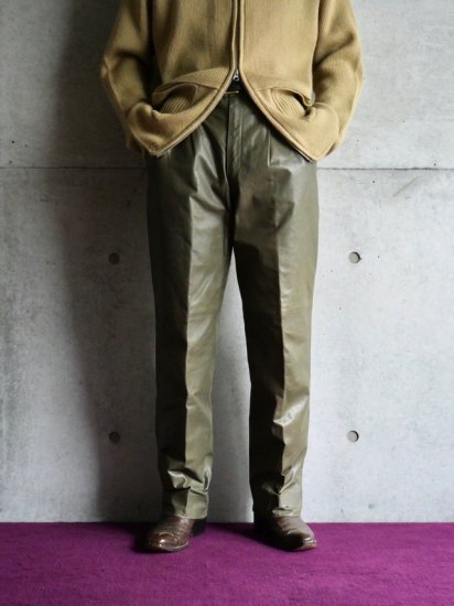 1990s Vintage Leather 2tucks Trousers