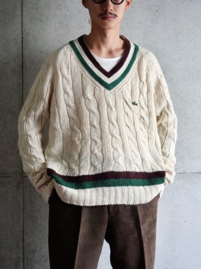 1980's Vintage LACOSTE Cricket Sweater
