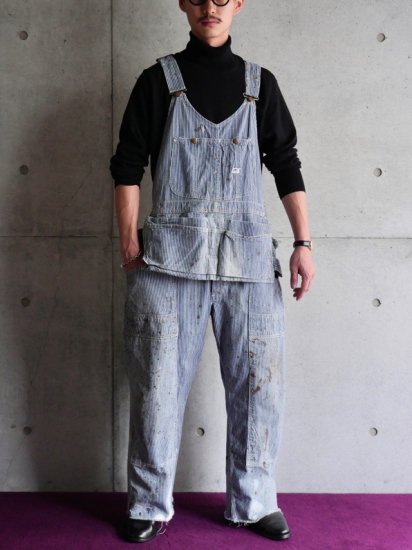 1970's Vintage Lee Overalls Hickory Cloth ץդ
