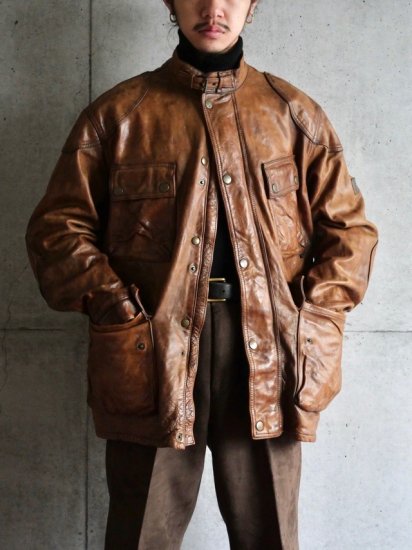 2000's  Vintage Belstaff All Leather Jacket Trial Master