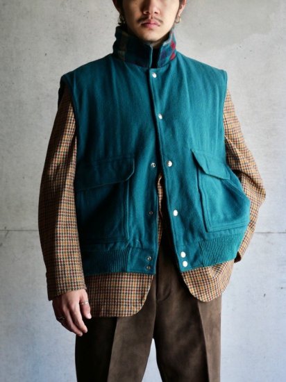 1980's  Vintage Woolrich Reversible Wool Vest