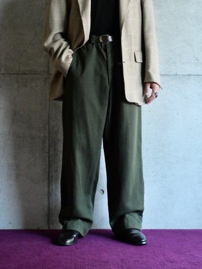 1960's Vintage Green Cavary-Twill Work Trousers - Vintage & Archive