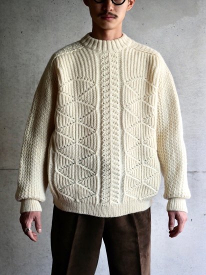 1980~90's Vintage Aran Knit Sweater (ܥ꡼GB)