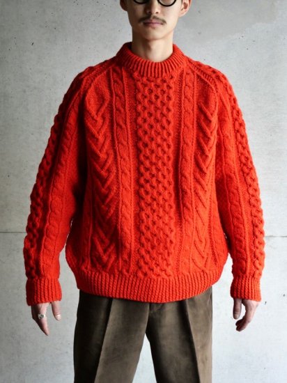 1980's Vintage Aran Knit Sweater (뿧)