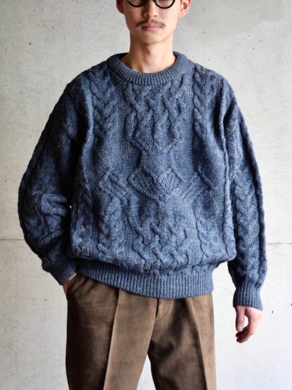 1990~00's Vintage Aran Knit Sweater (ݻ)