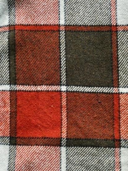 1960~70's Vintage BRENT Wool CPO Check Jacket Orange & Olive 1960~70's Vintage BRENT Wool CPO Check Jacket Orange & Olive