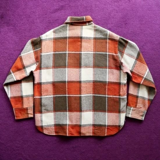 1960~70's Vintage BRENT Wool CPO Check Jacket Orange & Olive 1960~70's Vintage BRENT Wool CPO Check Jacket Orange & Olive
