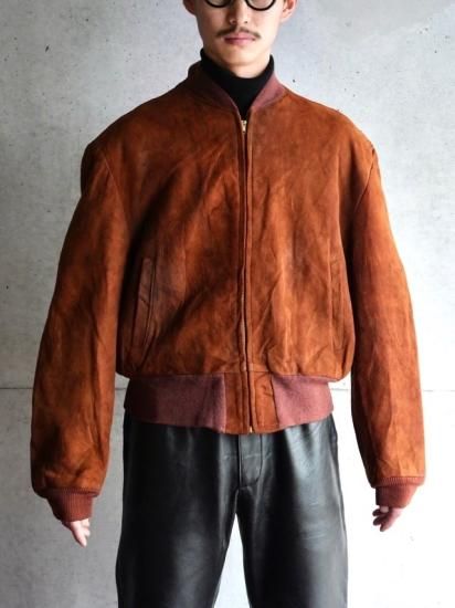 1950's Vintage Nubuck Sports Jacket, Light-BROWN color