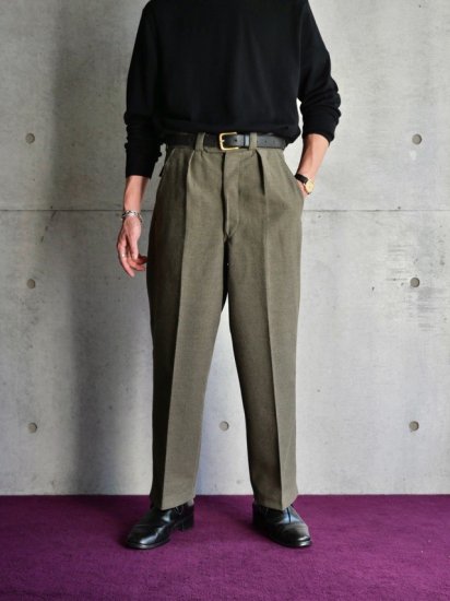 ɽ80DEADSTOCK 1960's Vintage Belgium Military Wool Trousers 