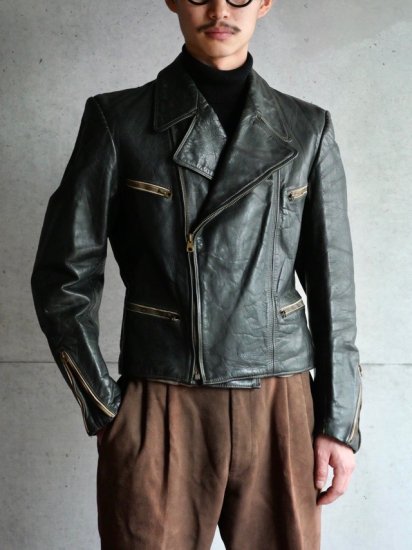 1940's Vintage German Leather Riders Jacket п