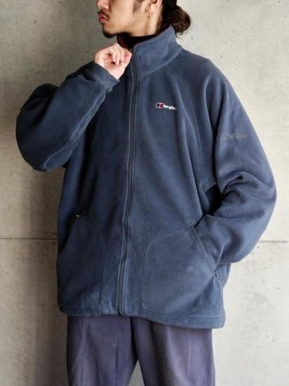 2002's Vintage Berghaus Zip-up Fleece Greyish Blue