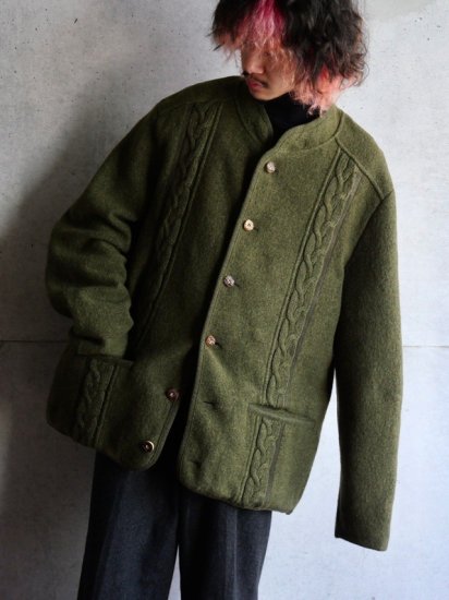 1970's Vintage Tyrolean Wool Jacket OLIVE