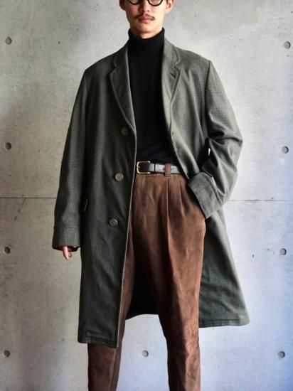 1950~60's UK Vintage Light Wool Chesterfield Coat Ļʻ