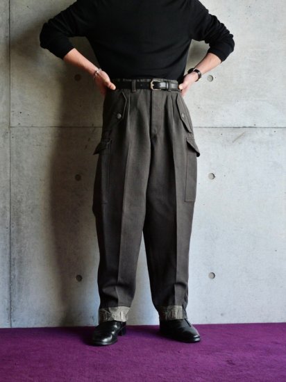 1966's Vintage Swedish Military Wool Kersey Cloth M-39 Trousers