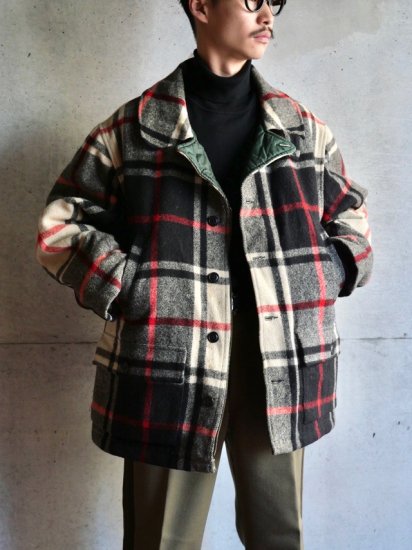 1980~90's Vintage RalphLauren Wool&Quilting Half Jacket