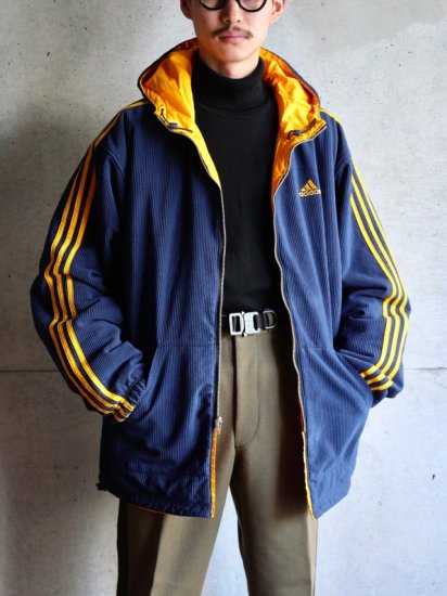 1990~00's Vintage adidas Reversible Hooded Jacket