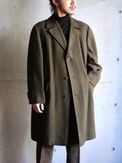 1960's Vintage Wool Chesterfield Check Coat ̥ĥ