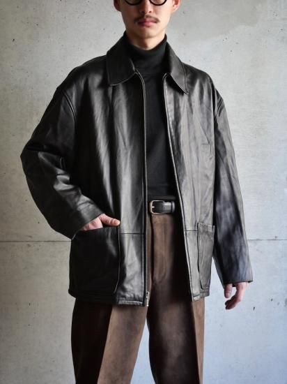 1990's Vintage Joseph Abboud Lamb Leather Blouson