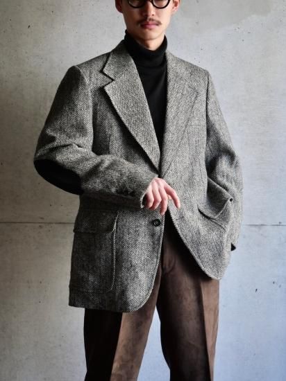 1970's Vintage Harris Tweed Tailored Jacket with Elbow Patch