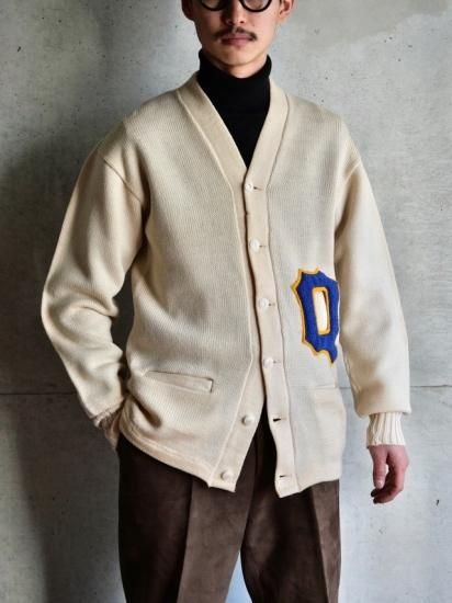 1950's Vintage Lettered Knit Cardigan "Q"