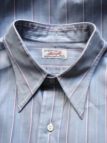 1940's Vintage Jorsyth
Cotton Broad Stripes Dress Shirt