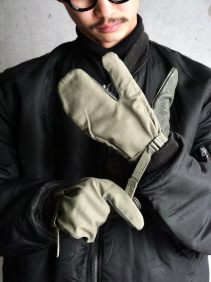 1980~90's Military Cotton&Leather Mitten