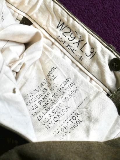 1951's Vintage U.S.ARMY M-45 Wool Trousers 最終年 - Vintage 1951's Vintage U.S.ARMY M-45 Wool Trousers 最終年 - Vintage