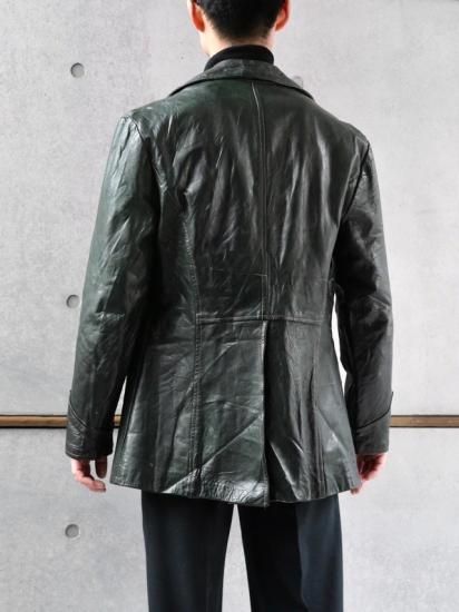 1960~70's Vintage KOK Leather Craft Tailored Jacket GREEN