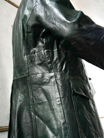 1960~70's Vintage KOK Leather Craft Tailored Jacket GREEN