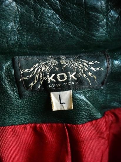 コ*ト様 60s vintageジャケット 1960~70's Vintage KOK Leather Craft Tailored Jacket GREEN