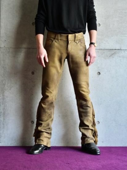1990's Vintage RalphLauren
Special Aging Worked Deerskin Pants