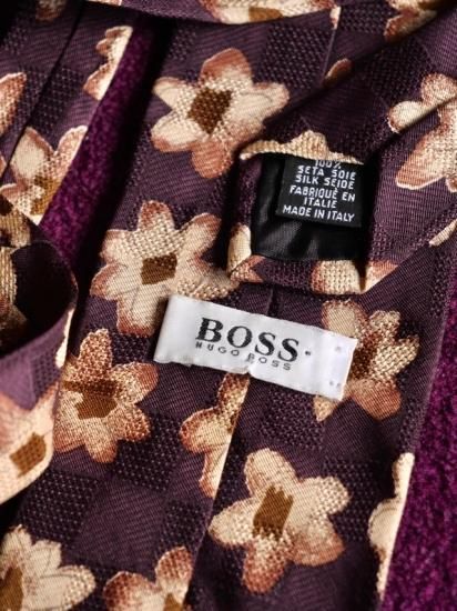 1990's HUGO BOSS Botanical Silk Tie