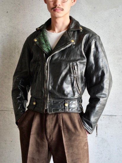 1960's LANGLITZ LEATHERS "Columbia"
(ADD: 1940's CROWN Front Zipper)