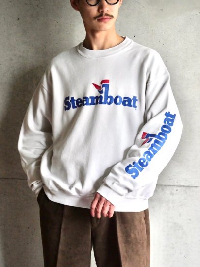 1980's Vintage Printed Sweat Shirt
"Steam Board" / Made in USA.
