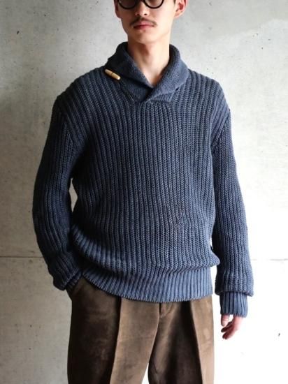 1990~00's RalphLauren
100% Linen Shawl-collar Knit