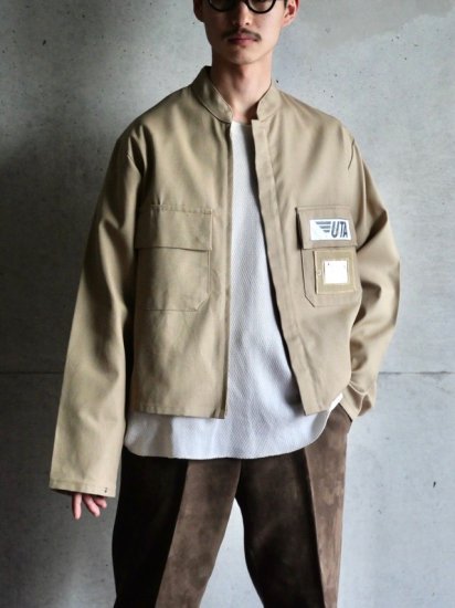 DEADSTOCK 1980's Vintage French Worker's Jacket "UTA" (Add : MONK Fit Custom)ڭ