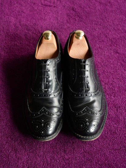 Early80's Vintage ALLEN EDMONDS
Whitney, Short Wing / Black / Made in USA.