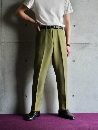 1960~70's Vintage Dickies Tapered Trousers OLIVE