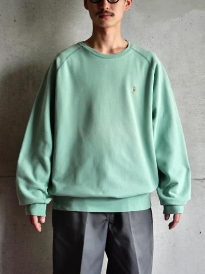 1990's Vintage RalphLauren
Plain Sweat Shirt / MINT GREEN