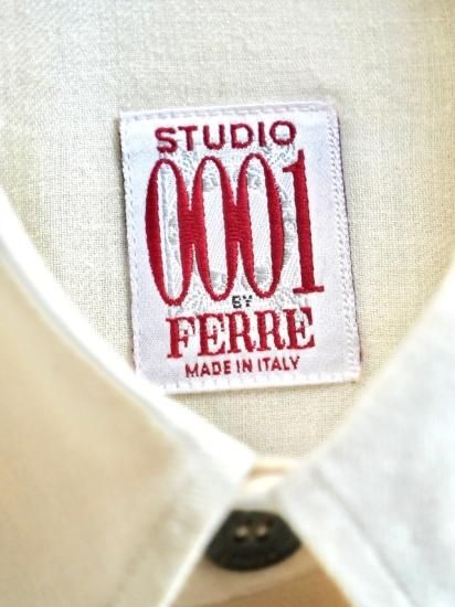1990's GIANFRANCO FERRE Studio0001 Cotton&Wool Design Shirt 1990's GIANFRANCO FERRE Studio0001 Cotton&Wool Design Shirt