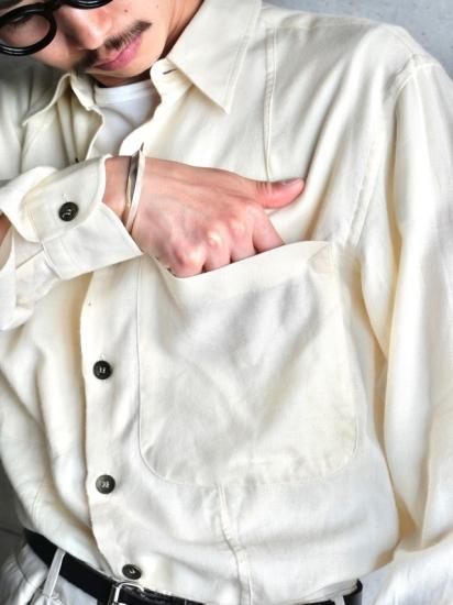 1990's GIANFRANCO FERRE Studio0001 Cotton&Wool Design Shirt