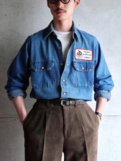 1980's Vintage BIGBEN Denim Work Shirt
Made in USA.