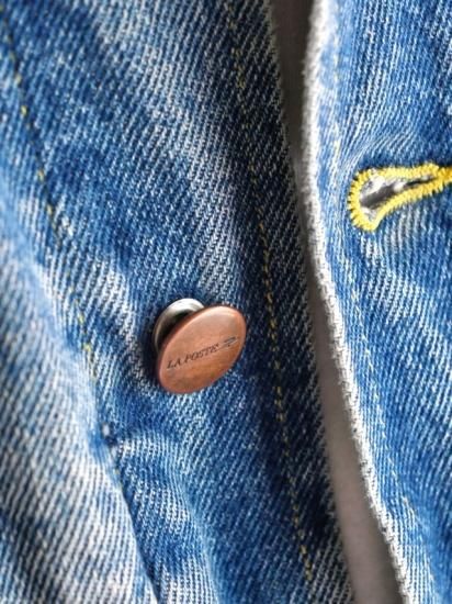1980's Vintage LA POSTE French Mail Worker's Denim Jacket 1980's Vintage LA POSTE French Mail Worker's Denim Jacket