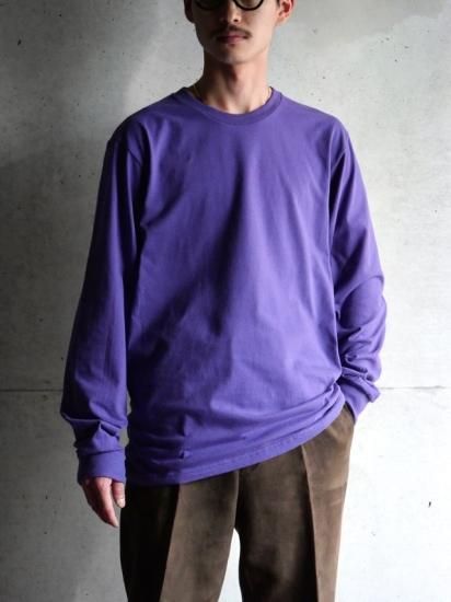Purple・L/S・size M】DEADSTOCK Supreme Blank T-shirt / Made
