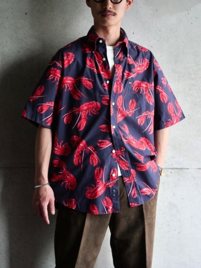2001's(02S/S) TOMMY HILFIGER
ALL Lobster Printed Short-sleeves Shirt